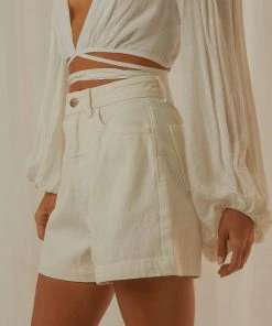 Afends Seventy Threes Organic Denim Short - Off White New & Most Loved 6 Afends Seventy Threes Organic Denim Short - Off White New & Most Loved