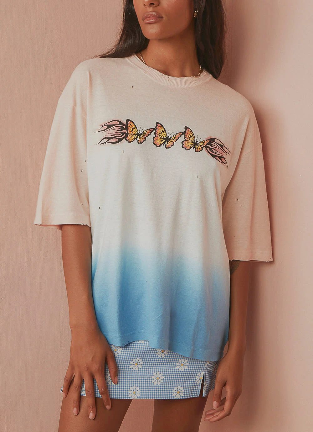 Afends New & Most Loved Rise High Hemp Oversized Tee - Pink Pip Dye 1 Afends New & Most Loved Rise High Hemp Oversized Tee - Pink Pip Dye