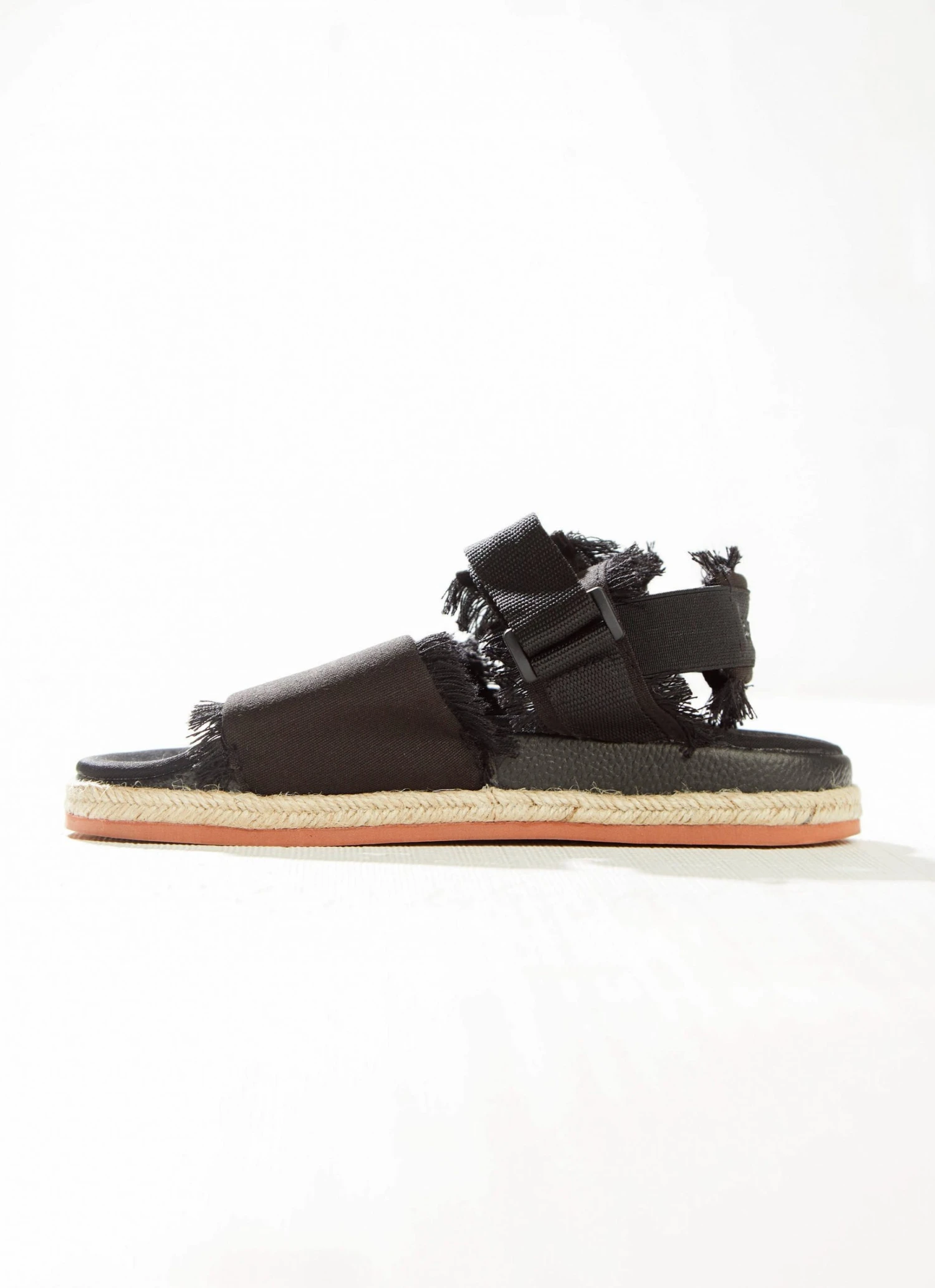 Superga 1911 Fringed Sandal Organic Canvas Rope - 005 Black 6 Superga 1911 Fringed Sandal Organic Canvas Rope - 005 Black