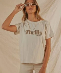 Thrills Ops Relax Fit Tee - Heritage White New & Most Loved