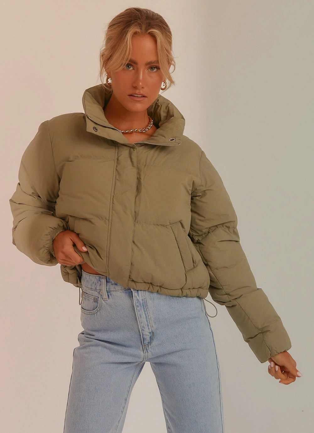 Nude Lucy New & Most Loved Topher Puffer Jacket - Deep Sage 2 Nude Lucy New & Most Loved Topher Puffer Jacket - Deep Sage