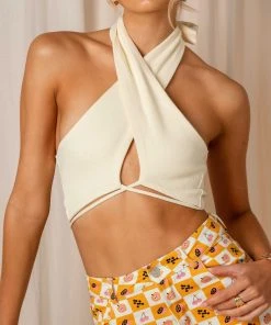 Peppermayo Exclusive On The Run Crop - Ivory New & Most Loved