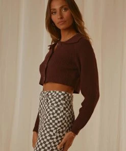 Peppermayo New & Most Loved Essena Knit Top - Choc Brown