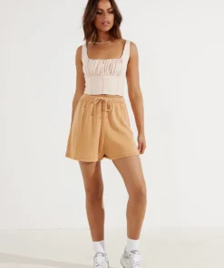 Peppermayo New Bottoms Low Tide Knit Shorts - Tan 7 Peppermayo New Bottoms Low Tide Knit Shorts - Tan