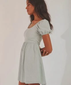 Peppermayo On The Horizon Mini Dress - Sage Gingham 8 Peppermayo On The Horizon Mini Dress - Sage Gingham