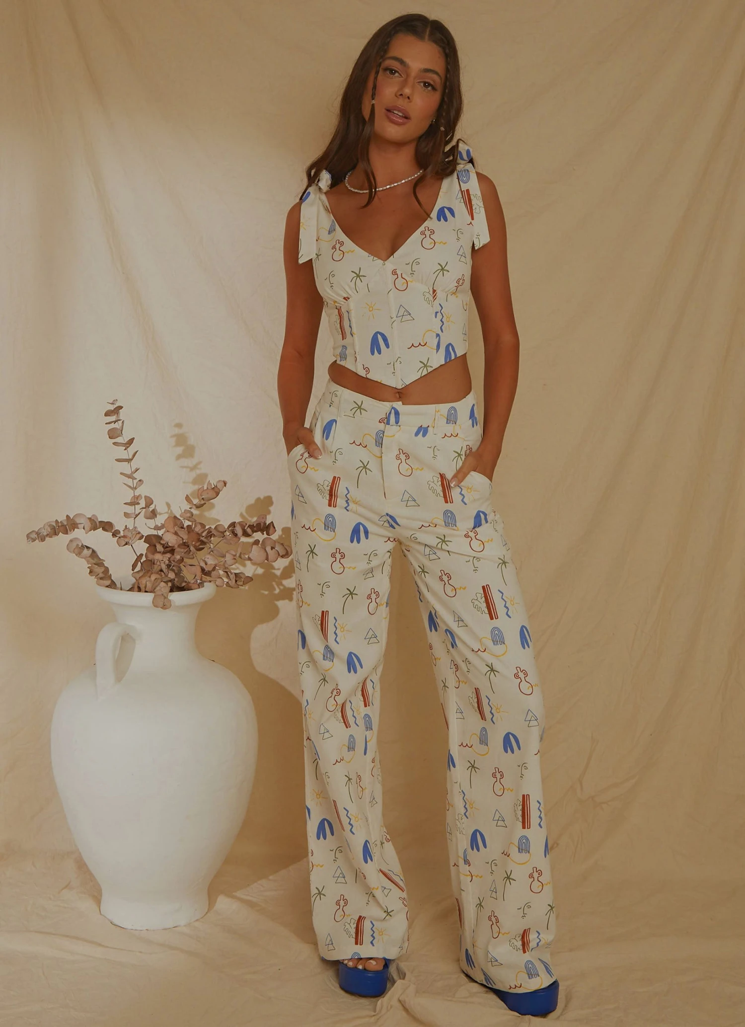 Peppermayo Exclusive Parisian Life Linen Bustier - Santorini - Pre-Order 4 Peppermayo Exclusive Parisian Life Linen Bustier - Santorini - Pre-Order