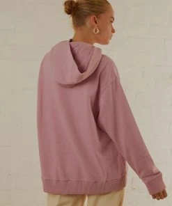 Afends Remi Hemp Oversized Hood - Smokey Pink 9 Afends Remi Hemp Oversized Hood - Smokey Pink