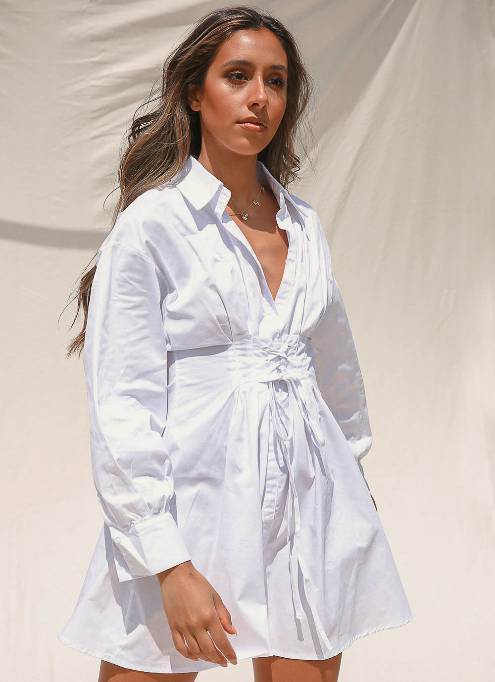 Peppermayo On Duty Dress - White 2 Peppermayo On Duty Dress - White