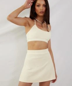 Peppermayo Exclusive St Moritz Terry Mini Skirt - Yellow New & Most Loved