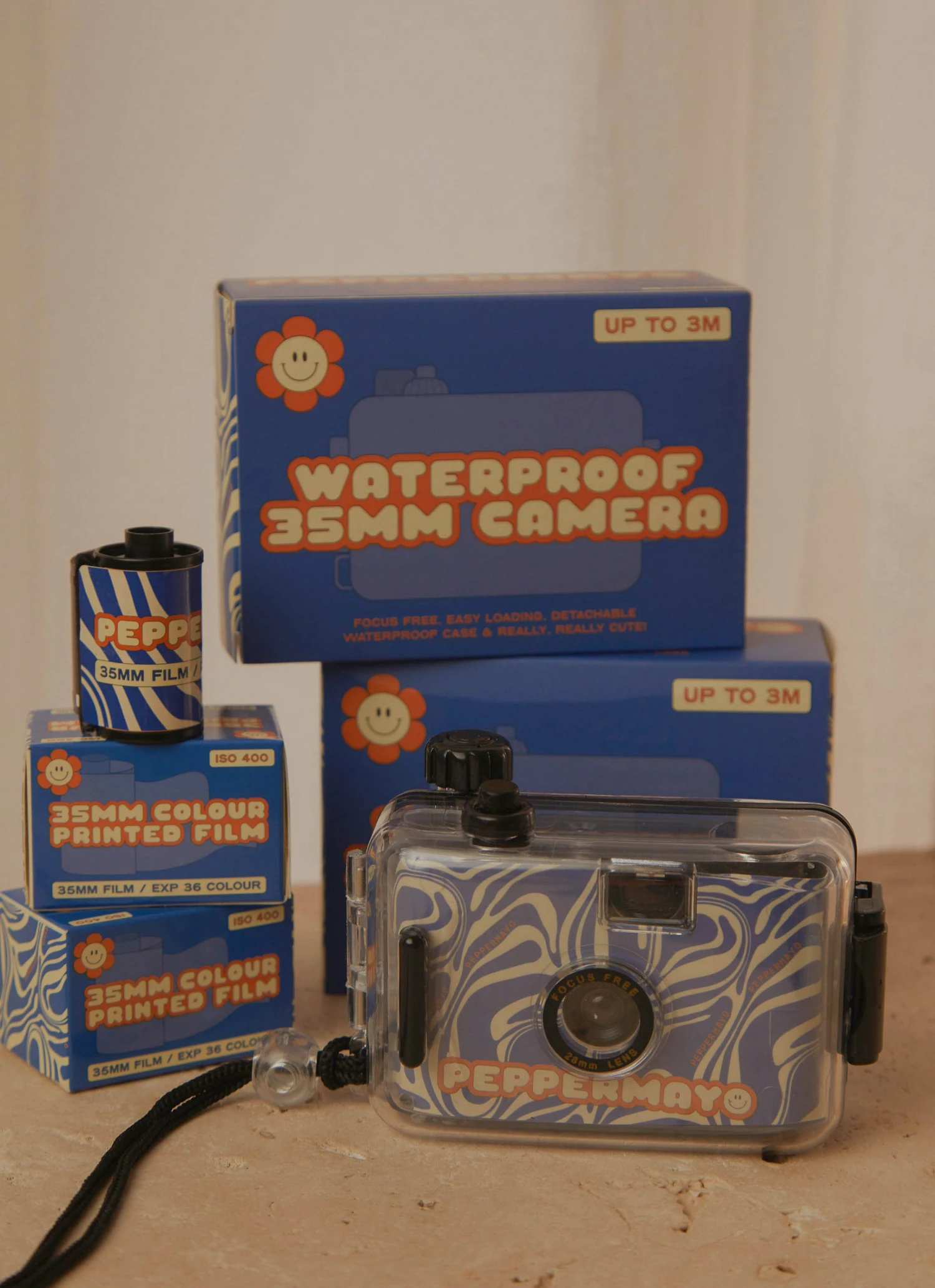 Peppermayo Exclusive Art Trip PM 35mm Reuseable Film Camera - Cobalt Marble 6 Peppermayo Exclusive Art Trip PM 35mm Reuseable Film Camera - Cobalt Marble