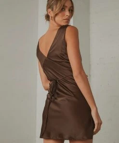Peppermayo Exclusive Audrey Vintage Slip Dress - Choc Brown 9 Peppermayo Exclusive Audrey Vintage Slip Dress - Choc Brown