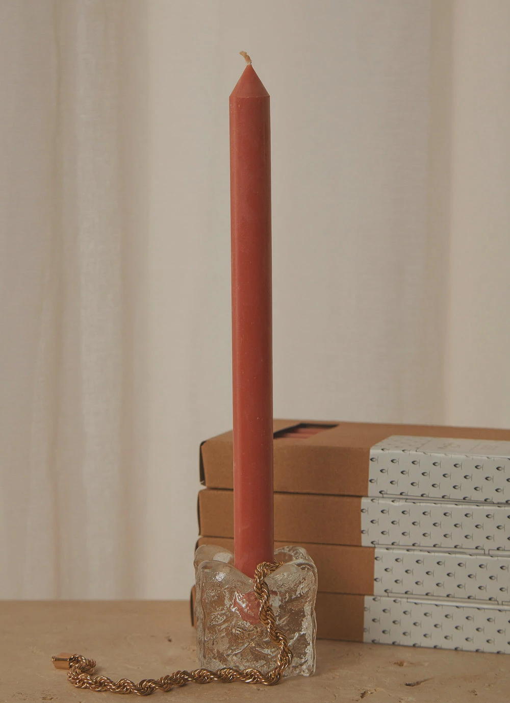 Candle Co Moreton Eco Dinner Candle 4 Pack - Baked Clay 5 Candle Co Moreton Eco Dinner Candle 4 Pack - Baked Clay