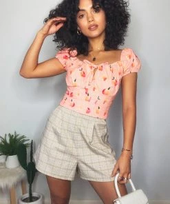 Finders Keepers Tutti Frutti Bodice - Peach New Tops