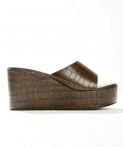 Cult Avenue Villa Playa Mule Heel - Chocolate Croc New & Most Loved