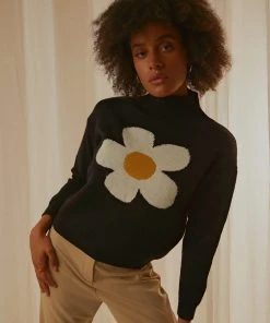 Peppermayo Flora Knit Sweater - Black