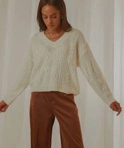 Peppermayo True Nature Cable Knit Sweater - Cream 7 Peppermayo True Nature Cable Knit Sweater - Cream