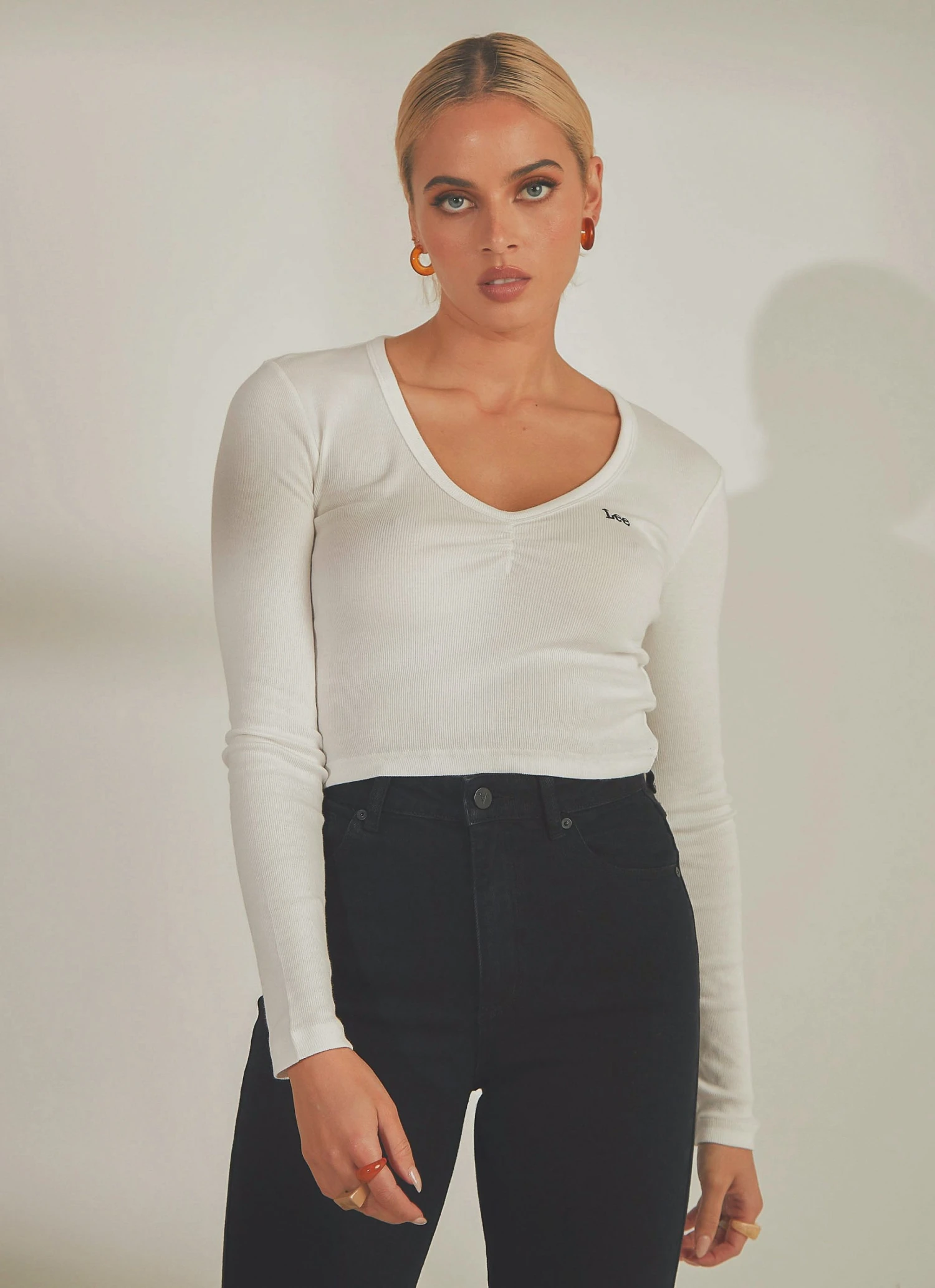 Brodie Long Sleeve - Vintage White 1 Brodie Long Sleeve - Vintage White