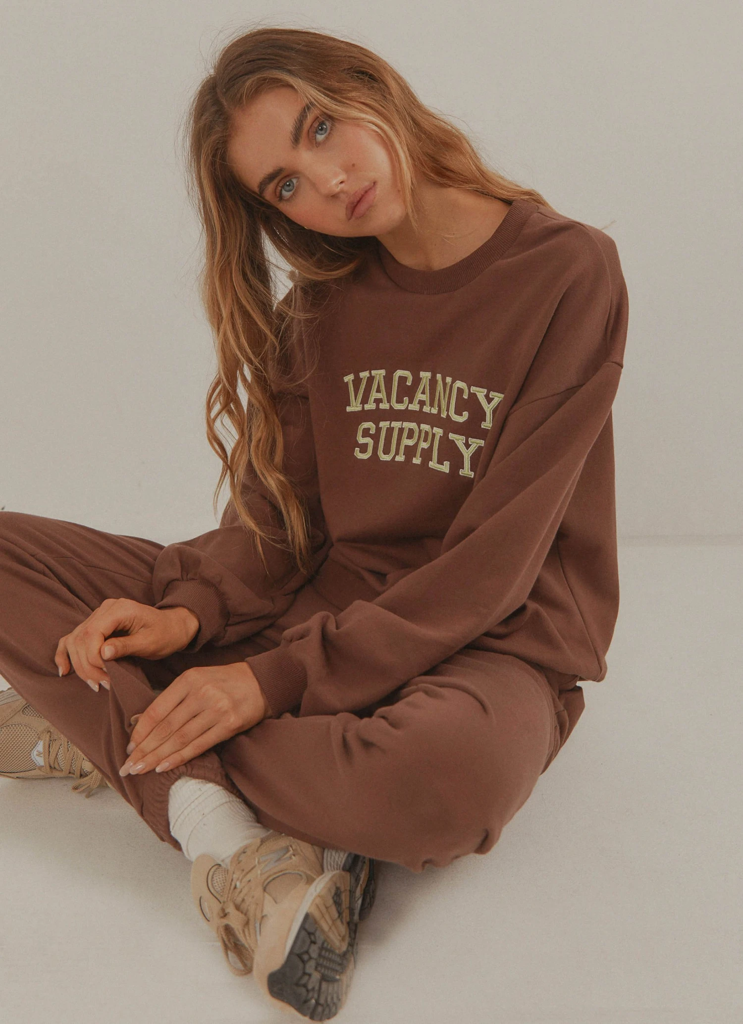 Vacancy Supply New & Most Loved Camp Varsity Crewneck - Choc Brown 1 Vacancy Supply New & Most Loved Camp Varsity Crewneck - Choc Brown