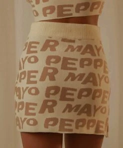 Peppermayo Exclusive Easy Love Knit Mini Skirt - Latte Logo 11 Peppermayo Exclusive Easy Love Knit Mini Skirt - Latte Logo