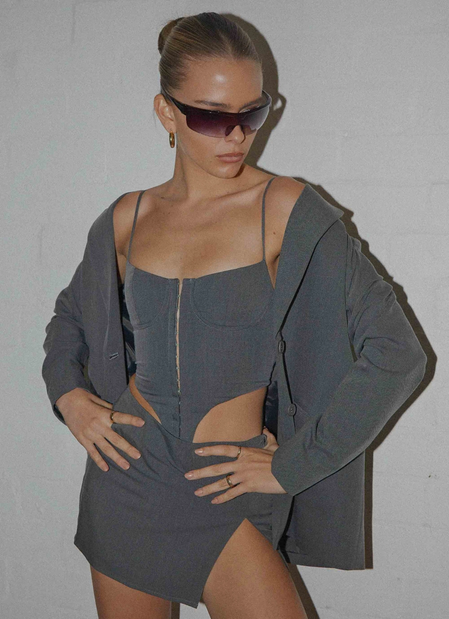 Peppermayo Exclusive Maggie Bustier - Charcoal New & Most Loved 2 Peppermayo Exclusive Maggie Bustier - Charcoal New & Most Loved