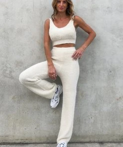 Peppermayo Ride Along Knit Crop - Cream