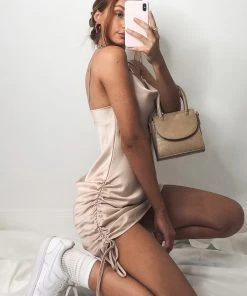 Peppermayo Shooting Stars Mini Dress - Champagne