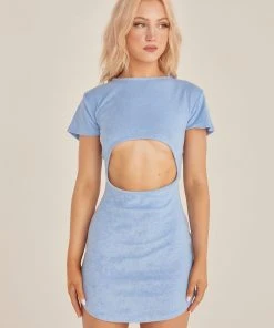 Riley Hubatka X Peppermayo New & Most Loved Mimosa Terry Mini Dress - Azure