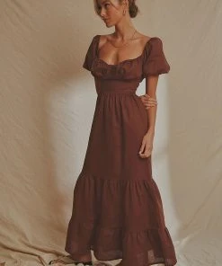 National Breast Cancer Foundation X Peppermayo New & Most Loved Europe Local Linen Maxi Dress - Choc Brown 8 National Breast Cancer Foundation X Peppermayo New & Most Loved Europe Local Linen Maxi Dress - Choc Brown