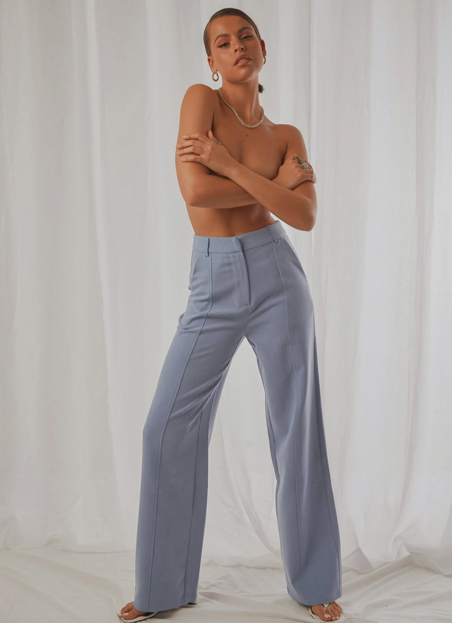 4th & Reckless Adelaide Trouser - Blue 1 4th & Reckless Adelaide Trouser - Blue