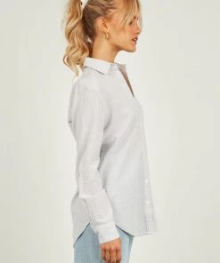 Nude Lucy Nude Classic Shirt - Grey Stripe New & Most Loved 8 Nude Lucy Nude Classic Shirt - Grey Stripe New & Most Loved