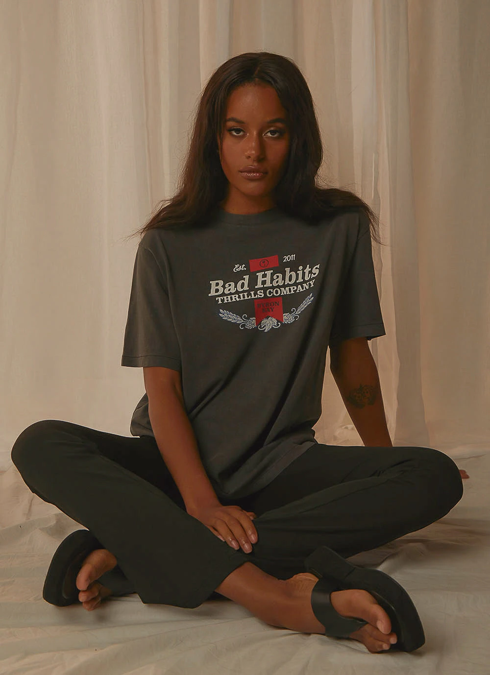 Thrills New & Most Loved Bad Habits Merch Tee - Merch Black 1 Thrills New & Most Loved Bad Habits Merch Tee - Merch Black