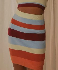 Peppermayo Tropicola Knit Skirt - Stripe New & Most Loved 7 Peppermayo Tropicola Knit Skirt - Stripe New & Most Loved