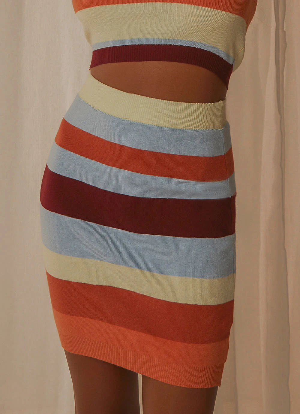 Peppermayo Tropicola Knit Skirt - Stripe New & Most Loved 3 Peppermayo Tropicola Knit Skirt - Stripe New & Most Loved