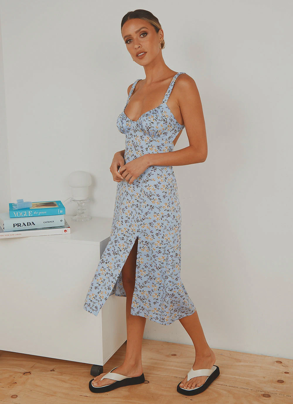 Peppermayo Lasting Summer Midi Dress - Blue Floral New Dresses 4 Peppermayo Lasting Summer Midi Dress - Blue Floral New Dresses