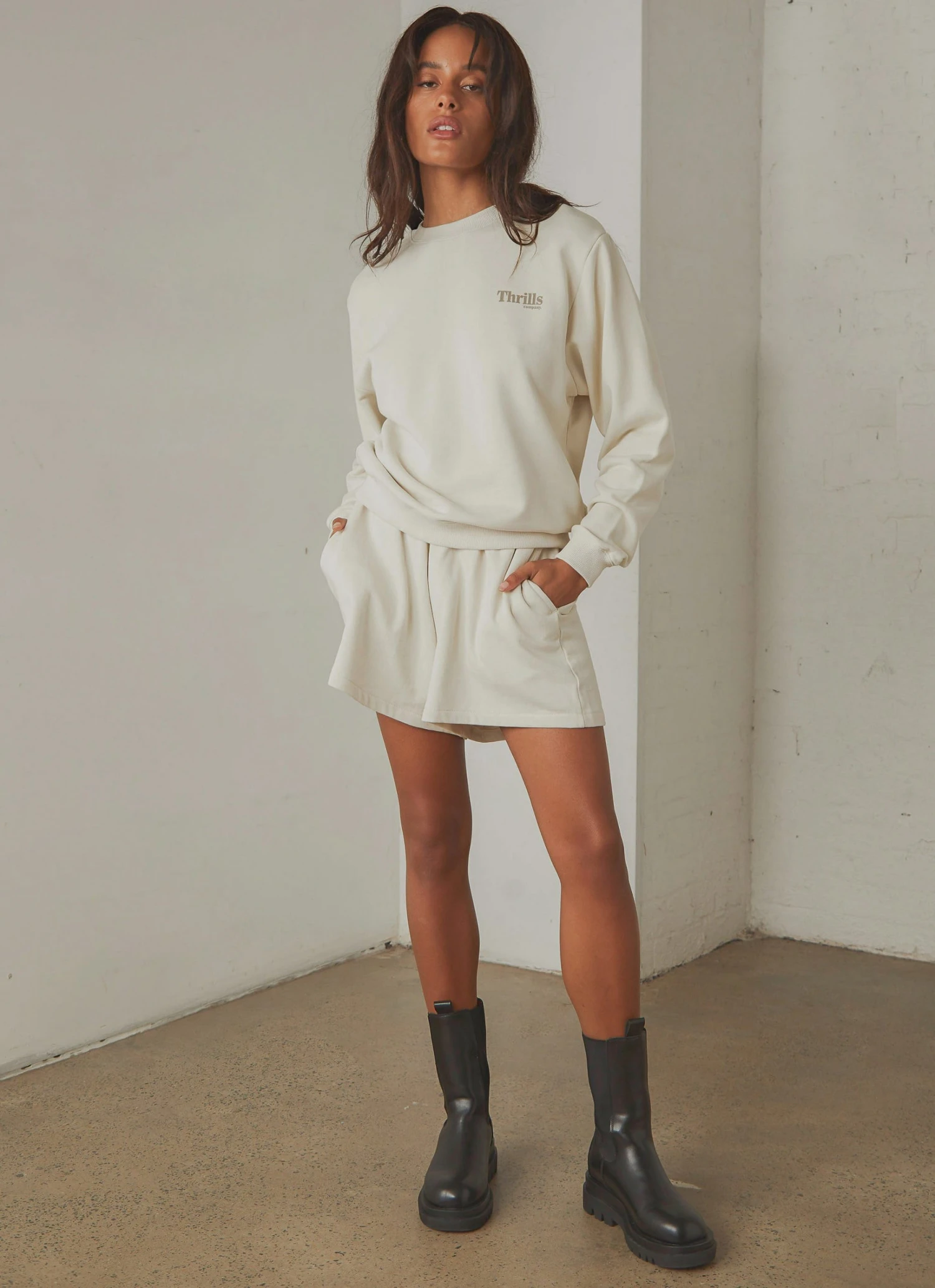 Thrills Ops Organic Cotton Crew - Heritage White New & Most Loved 3 Thrills Ops Organic Cotton Crew - Heritage White New & Most Loved