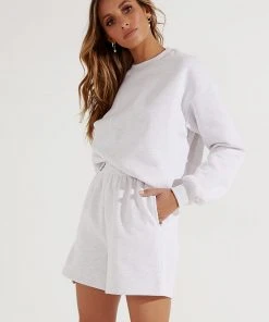 Peppermayo Exclusive New & Most Loved Girl Gang Lounge Short - Grey Marle