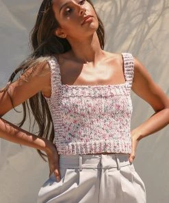 Peppermayo 90s Daydream Knit Crop - Pink New & Most Loved