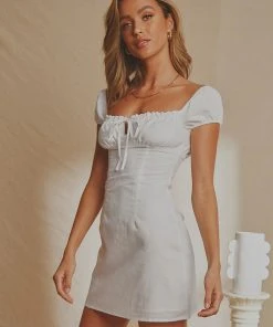 National Breast Cancer Foundation X Peppermayo Eastwood Linen Mini Dress - White New & Most Loved 8 National Breast Cancer Foundation X Peppermayo Eastwood Linen Mini Dress - White New & Most Loved