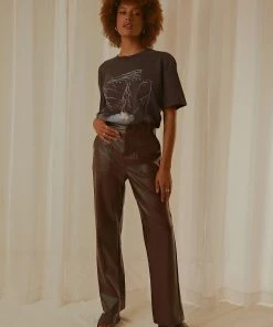 4th & Reckless Wilcox Trouser - Truffle PU