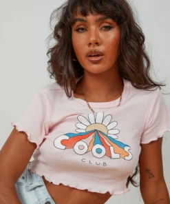 Cools Club Flower Power Tee - Pink