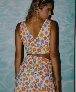 Peppermayo Exclusive New & Most Loved Watching Sunsets Linen Crop - Blooming