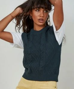 Peppermayo New & Most Loved La Rebelion Knit Vest - Green