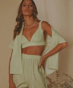 Peppermayo Exclusive New & Most Loved Rue Linen Shirt - Sage