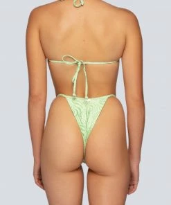 LaHana Swim Paten Bottom - Green Zebra New & Most Loved