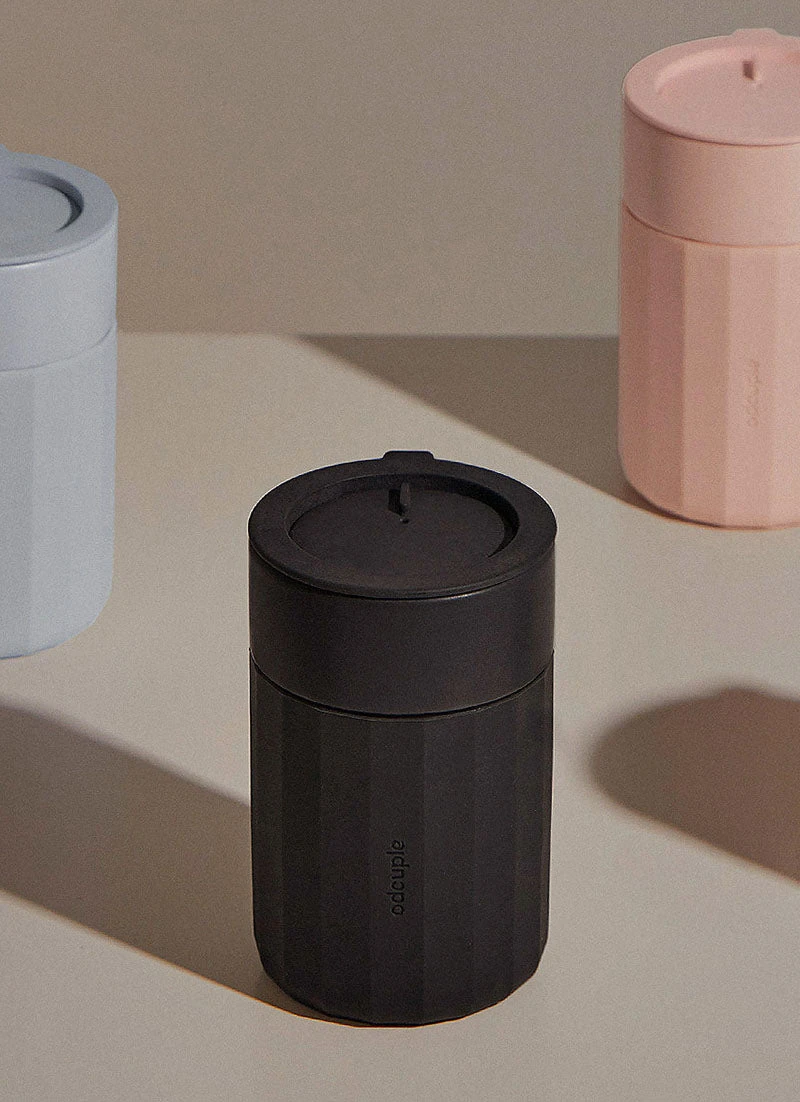 Odcuple Original 12oz Reusable Coffee Cup (355ml) - Charcoal 4 Odcuple Original 12oz Reusable Coffee Cup (355ml) - Charcoal