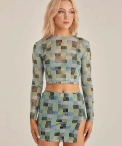 Riley Hubatka X Peppermayo Nights In L.A Mesh Top - Techno Check 8 Riley Hubatka X Peppermayo Nights In L.A Mesh Top - Techno Check